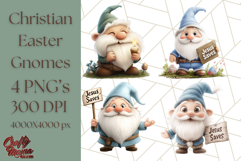 Easter Christian Gnome PNG, Religious Spring Sublimation Product Image 1