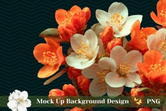 Floral Background Mockup, Cute Flowers Background Product Image 1
