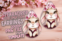 Gorgeous Teardrop Design for DIY Projects , Cute Bunny Product Image 1