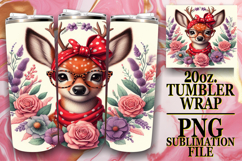 Radiant Love 20oz tumbler wrap, Cute Animals Product Image 1