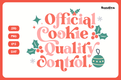 Funny Christmas Toddler Shirt Quote SVG | Cookie Quality Product Image 3