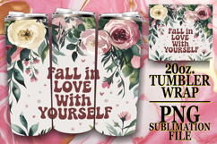 PLAYFUL SPIRITS 20oz TUMBLER WRAP, Flower Quote Product Image 1