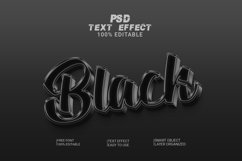 Black 3d Text Effect Style Product Image 1