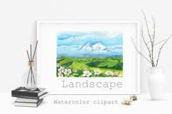 Watercolor camping Summer , Nature ,trip to the Mountains. Product Image 1