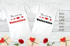 Valentines day quote svg, love quotes You are my valentine Product Image 1