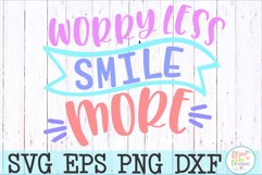 Worry Less Smile More Cutting File Product Image 3