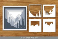 Rock Climbing Layered Papercut 3D Product Image 1