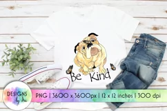 Bulldog with Butterflies Sublimation | Be Kind | Positive Product Image 1