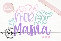 Mer Mama SVG Cutting File Mermaid Mom EPS DXF PNG Product Image 1