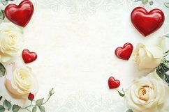Valentine&#039;s day Mockup Background, Roses Background PNG Product Image 1