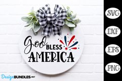 4th Of July God Bless America SVG, Patriotic SVG Product Image 1