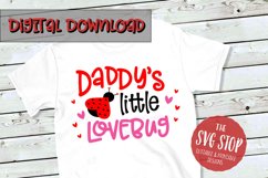 Daddys Little Lovebug | Kids Valentine T-Shirt SVG Product Image 1