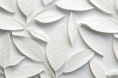 White Leaves Background Wallpaper Product Image 1