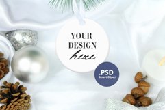 Round Ornament Mockup PSD , Sublimation Ornament Mockup Product Image 1