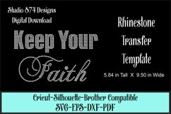 Keep Your Faith Rhinestone SVG Template Product Image 1