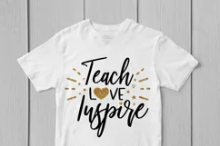 Teach Love Inspire - Teacher SVG EPS DXF PNG Cutting Files Product Image 3
