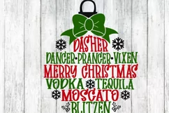 Christmas Ornament - Vodka - Moscato - Blitzen- SVG PNG EPS Product Image 2
