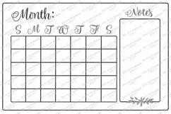 Calendar - SVG DXF - Monthly Farmhouse - Chalkboard Sign EPS Product Image 4