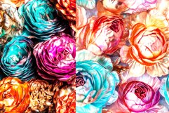 Iridescent Vintage Flowers Digital Papers Product Image 3