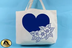 Flower Heart SVG PNG EPS DXF Flower SVG Floral Heart SVG Product Image 4