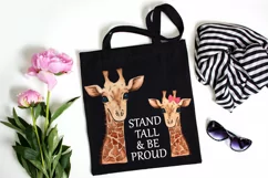 Mom and Daughter | Cute Giraffe Sublimation | Positive Quote Product Image 4