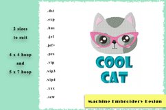 "Cool Cat" Machine Embroidery Design Product Image 1
