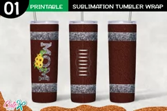 Mom Football 20 Oz. Skinny Tumbler Product Image 1