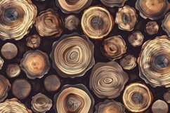 Round Wooden Stumps Background Wallpaper Product Image 1
