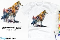 Stand tall, watercolour wolf design, Product Image 1