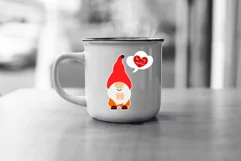 Gnome valentine svg with heart. Be my valentine. Cut file Product Image 2