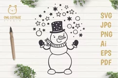 Let it Snow SVG Snowman, Snowman SVG, Christmas SVG Product Image 1