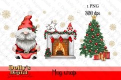 Gnome for Christmas Santa, Mug Wrap for sublimation Product Image 2