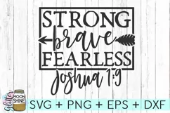 Strong Brave Fearless SVG DXF PNG EPS Cutting Files Product Image 2