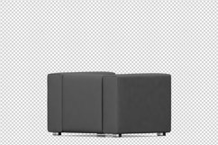 Isometric Arm Chair 3D isolated render Product Image 1