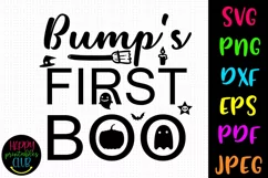 Bump's First Boo Halloween SVG I Halloween Cut File Product Image 1