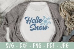 Hello Snow SVG Cut File, Winter SVG Product Image 5