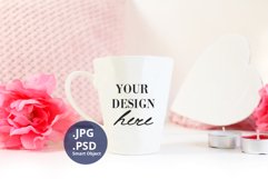Latte Mug Mockup Valentine's Day PSD & JPG full wrap Product Image 4