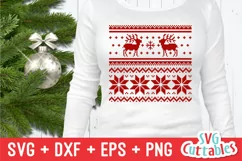 Christmas SVG | Reindeer Christmas Sweater | Shirt Design Product Image 1