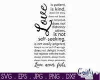 Love Is Kind | Love Never Fails Christian Farmhouse Sign Svg Product Image 2
