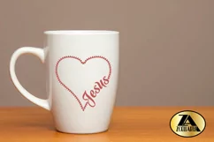 Jesus SVG PNG EPS DXF Floral Heart SVG Monogram SVG Cut file Product Image 2