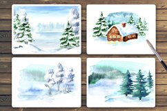 Winter constructor. Watercolor elements set Product Image 8