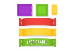 Color Label Fabric Blank Vector Product Image 1