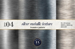 Silver Metallic Texture |Brushed Metal Background Product Image 1