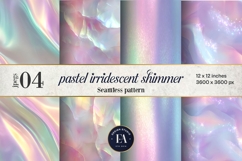 Holographic Pastel Digital Paper, Iridescent Texture Product Image 1