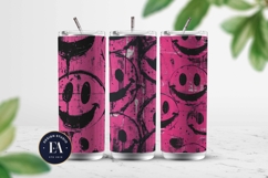 Neon Pink Smiley Face Digital Paper |Street graffiti Pattern Product Image 2