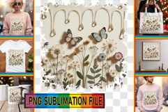 Sweet TSHIRT Magic PNG, 3D Flowers Product Image 1