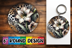 Enchanted Keychain Round Sublimation, Leopard Prints Product Image 1