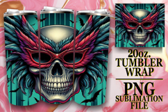 Luminous moments 20oz tumbler wrap, Skull Product Image 1