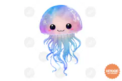 Under the Sea Watercolor PNG Clipart | Turtle Fish Crab Product Image 1