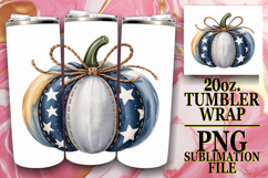 Cozy moments 20oz tumbler wrap, Pumpkin Watercolor Product Image 1